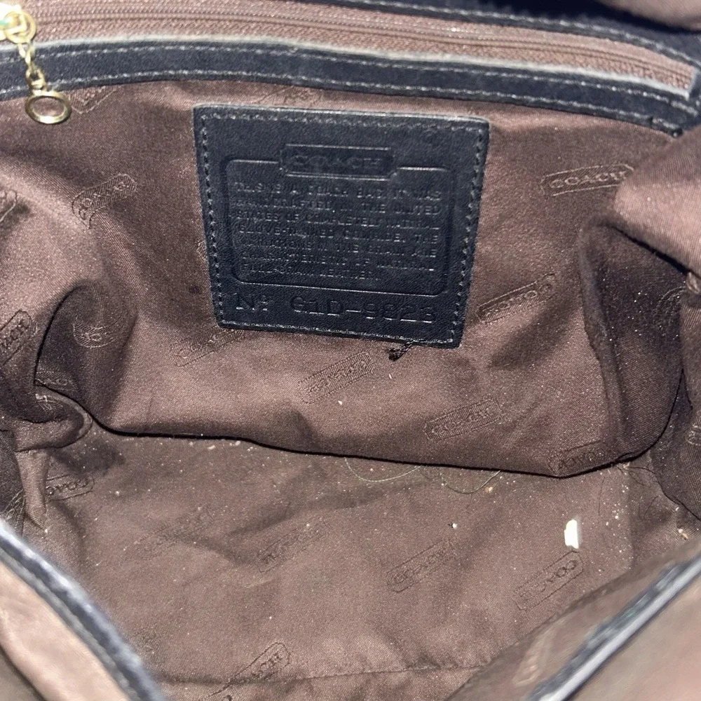 Coach Vintage Y2K 2001 Black Leather Brass Hardware Legacy West Curved Hobo Bag